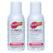 Two bottles of Stopain Clinical Continuous Spray on a white background