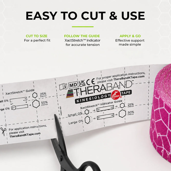 TheraBand Kinesiology Tape continuous roll easy to cut to desired length for customized application