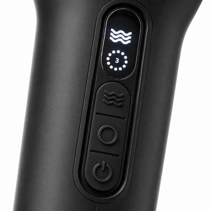 Therabody TheraFace PRO control panel with adjustable facial massage intensity settings