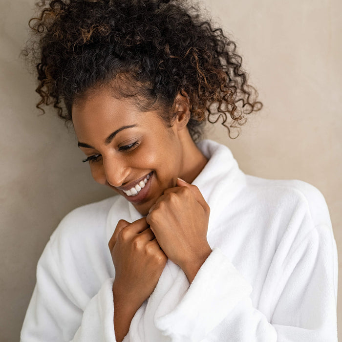 Soft Fleece  White  Hotel Spa Robe