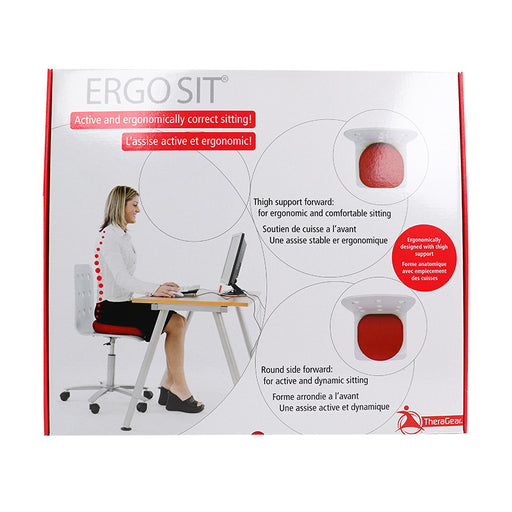 Ergosit Seat Cushion box showing spinal diagram