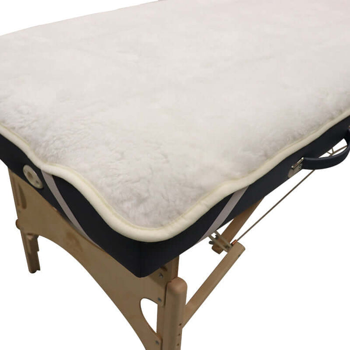 Abundance Fleece Massage Table Pad Set elastic strap on corner