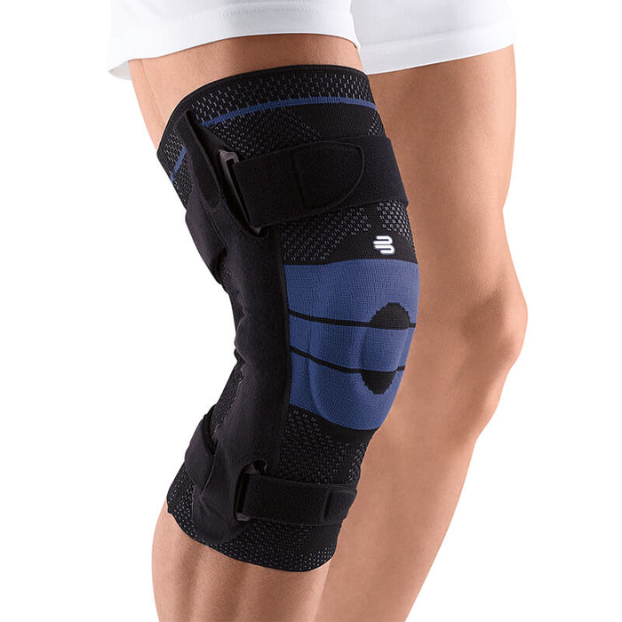 Bauerfeind GenuTrain S Knee Brace blue on knee