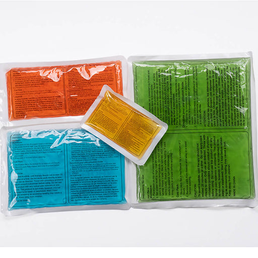 MKO Physio Hot Cold Gel Pack directions on back of all sizes