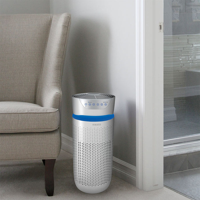 TotalClean 5-in-1 UV Air Purifier Tower in place