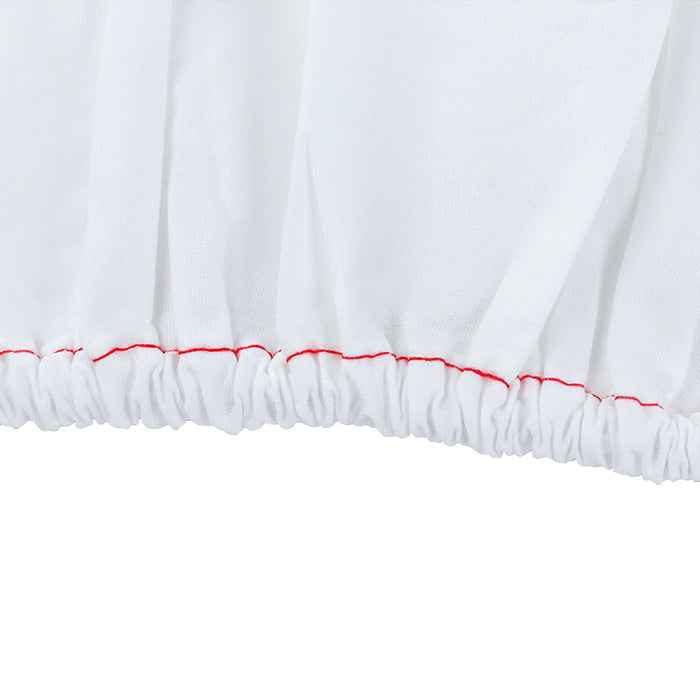 T200 Percale Fitted Bed Sheets Twin Queen King red thread