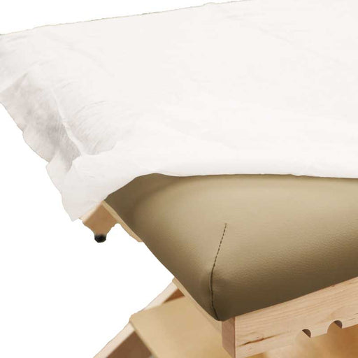 Disposable Massage Table Sheets 34x75 folded over at corner
