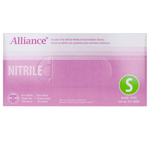 Alliance Nitrile Powder Free Examination Gloves - Ultra-Soft Small box