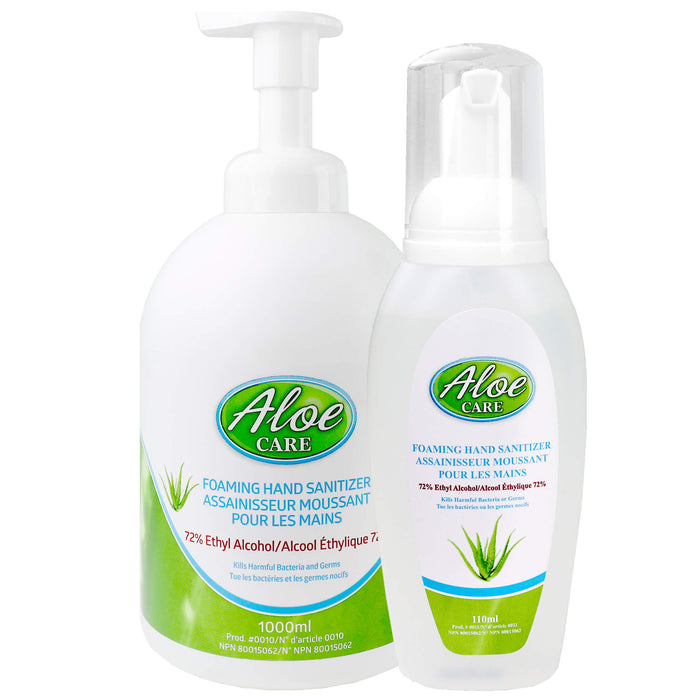 Aloe Care Foaming Alcohol Hand Sanitizers available sizes
