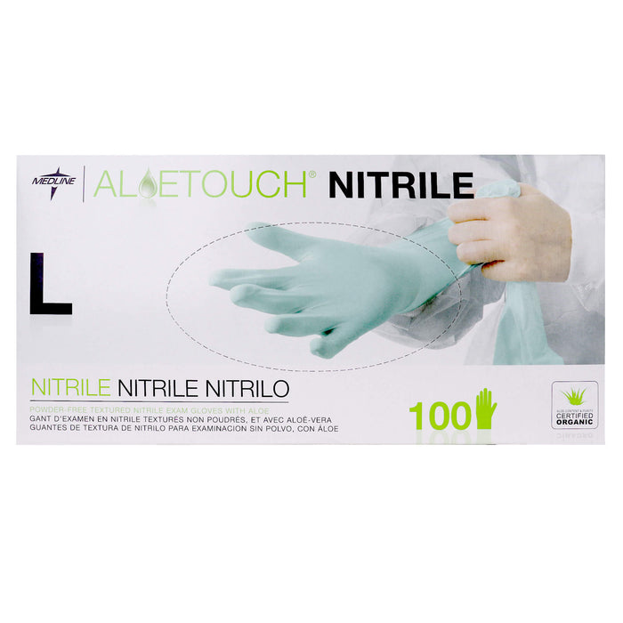 Aloetouch Nitrile Powder-free Exam Gloves Large