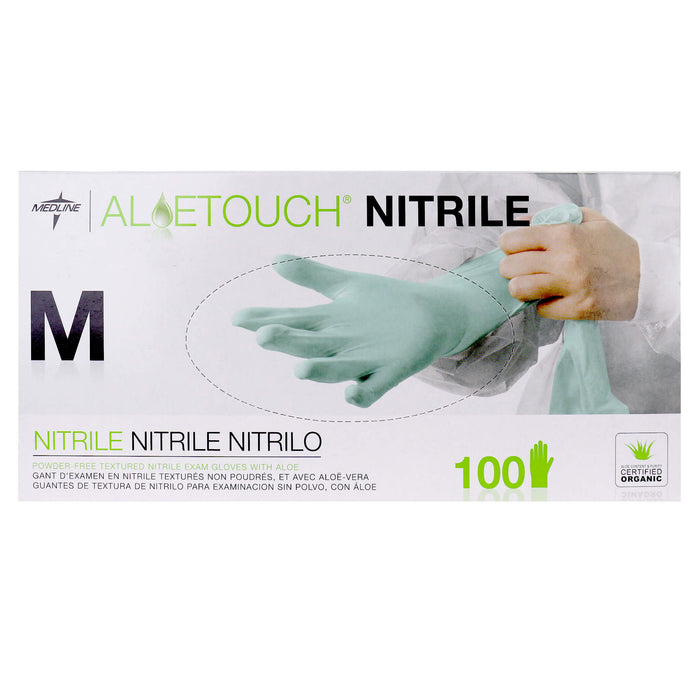 Aloetouch Nitrile Powder-free Exam Gloves Medium