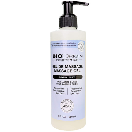 BioOrigin Silky Massage Gel 250 ml / 8 oz with pump