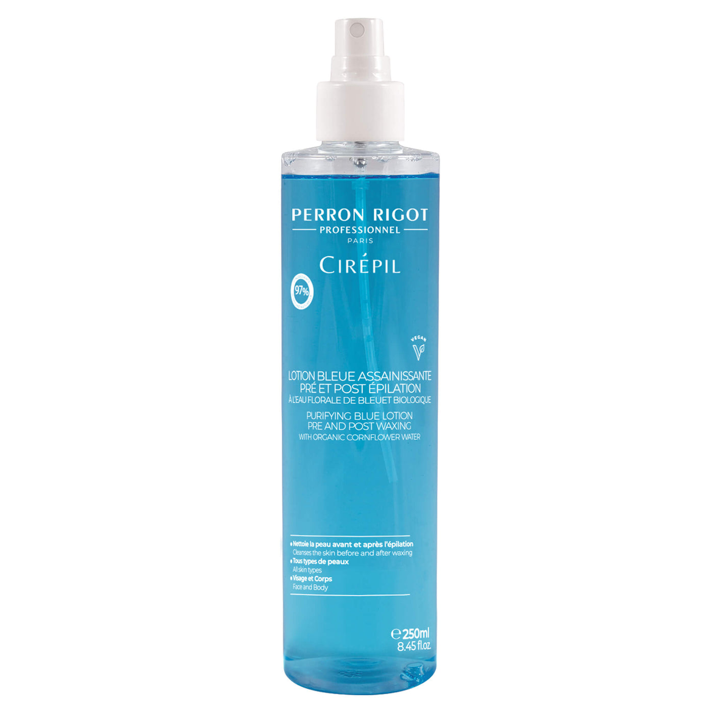 Cirépil Purifying Blue Lotion for Pre & Post Depilatory Waxing