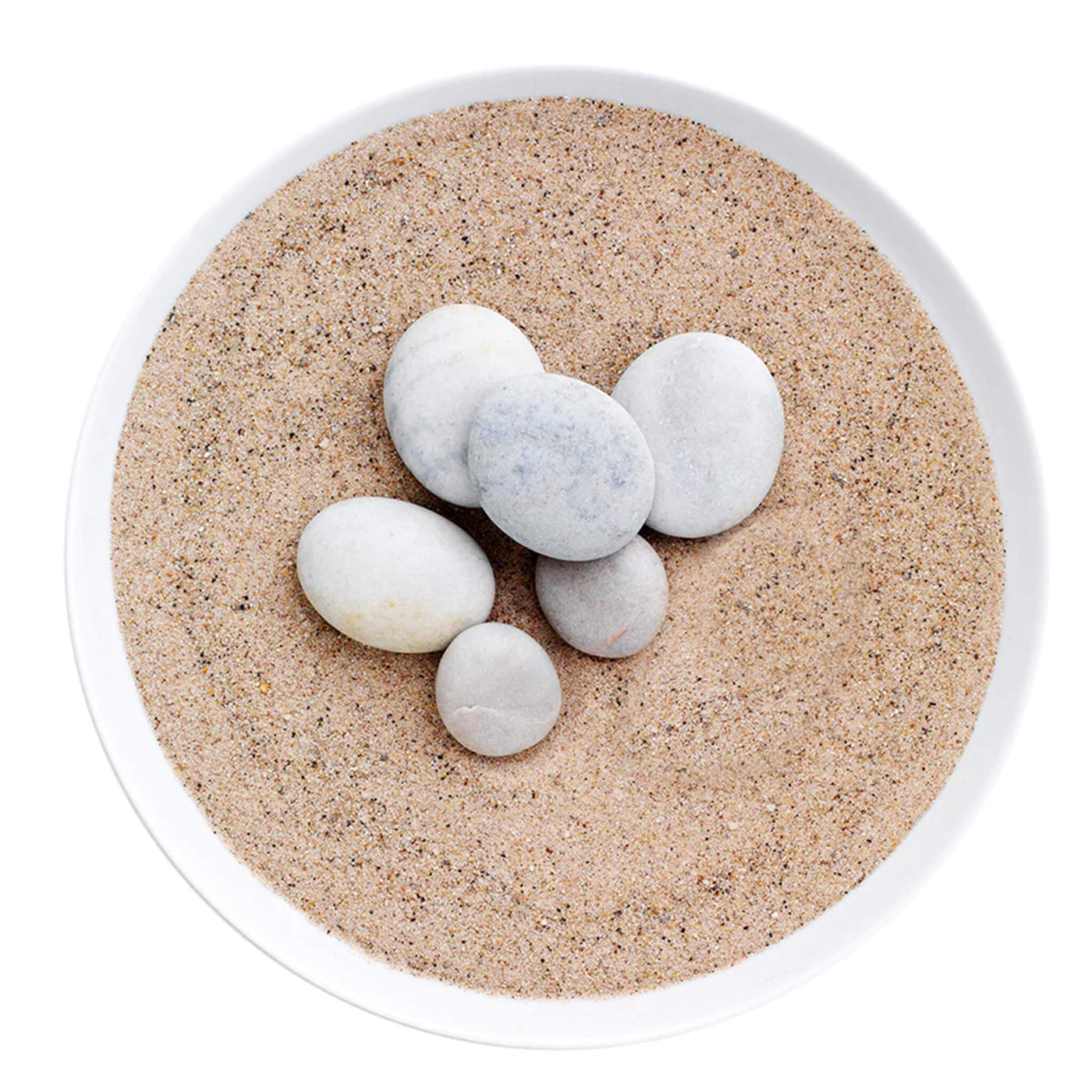 Cold Therapy Stone Set of Six White Basalt Stones for Massage Therapy