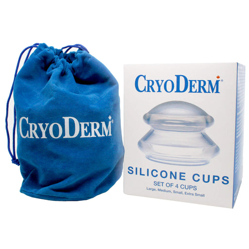 CryoDerm Silicone Cupping Set 4PC Box and Pouch