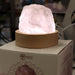 Crystal Aura Rose Quartz Healing lamp out of box, turned on