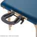 EarthLite Adjustable Headrest Mounted on Massage Table
