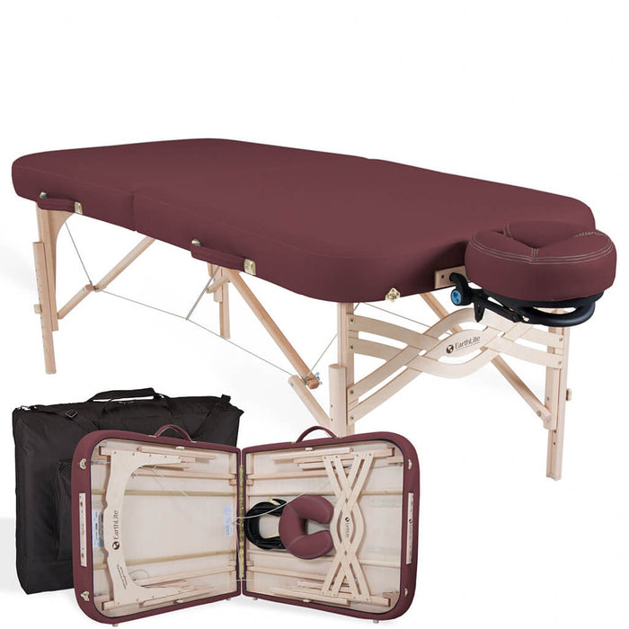 Earthlite Spirit Portable Massage Table Burgundy