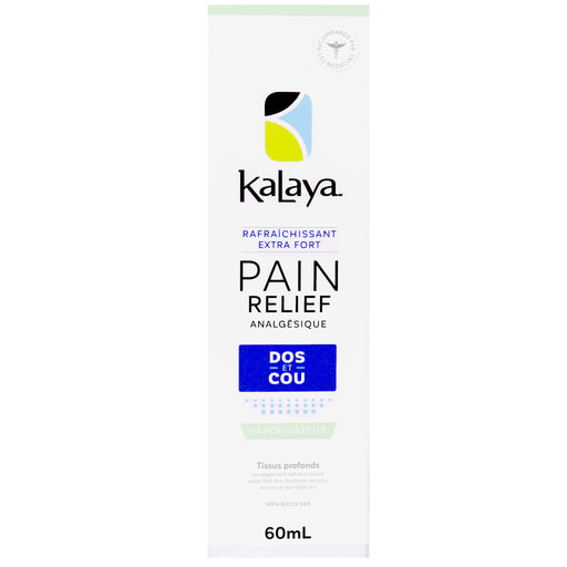 Kalaya Back and Neck Extra Strength Pain Relief Spray 60ml packaging