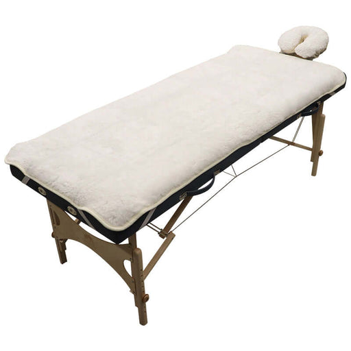 Abundance Fleece Massage Table Pad Set on table