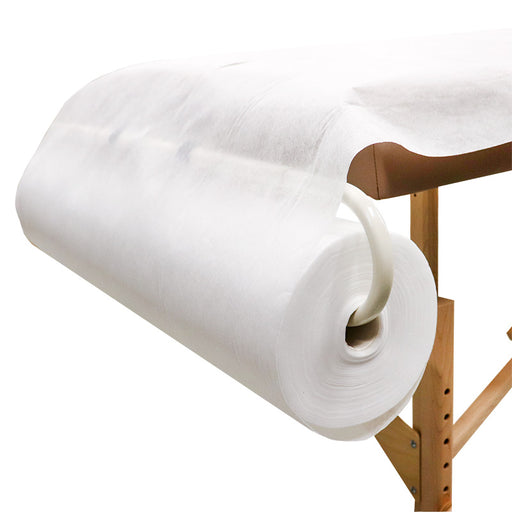 Disposable Massage Table Sheets in a Roll on holder