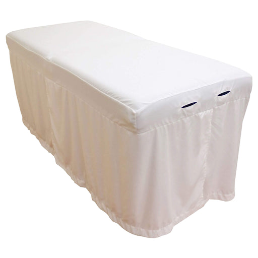 Massage Table Skirt on treatment table color white