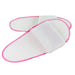 Non Woven Disposable Slippers white with pink trim 