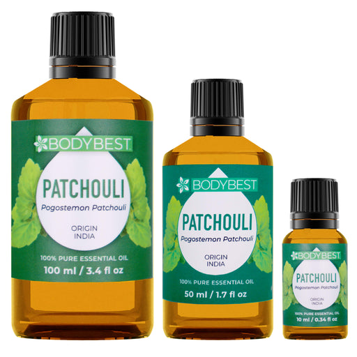 BodyBest Essential Oil Patchouli all available sizes 100ml, 50 ml and 10 ml
