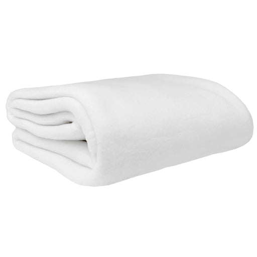 Premium Treatment Table White Polar Fleece Blanket folded