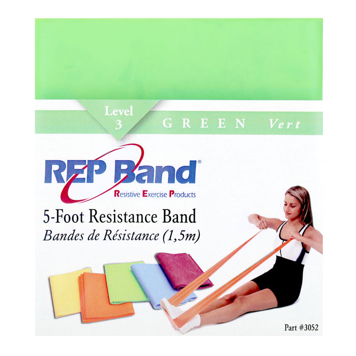 Rep Band Resistance Band Latex Free Level 3 Green package