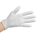 White Cotton Moisturizing Gloves front of hand
