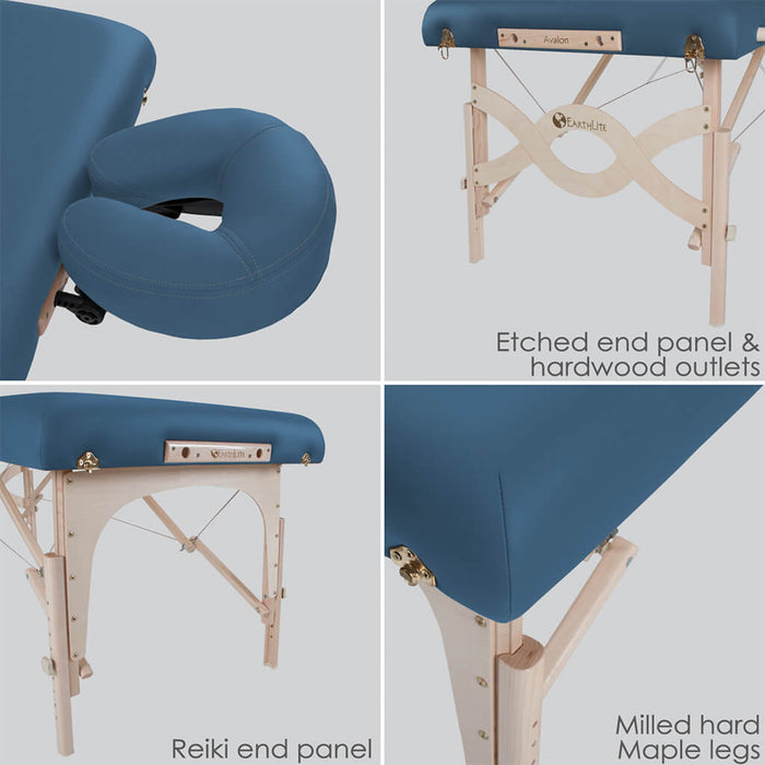 Earthlite Avalon XD Portable Massage Table Mystic Blue Table  Structure Details