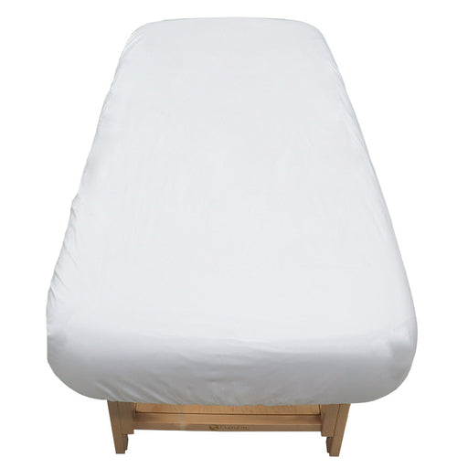 Fitted Massage Table Cover 32 x 72 x 7 on table 
