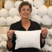 Bev showing BodyBest Small Clinic Shoulder Support Pillow 9x11