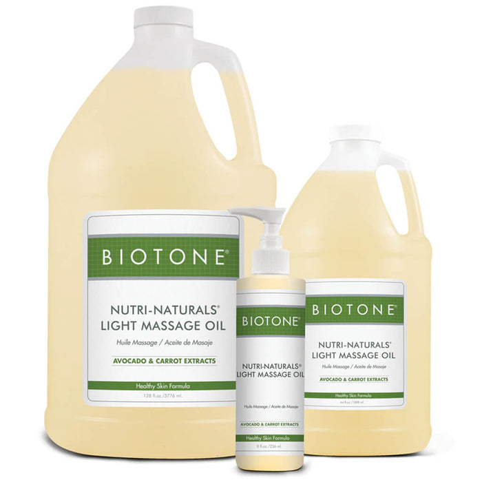 Biotone Nutri Naturals Light Massage Oil 3 sizes