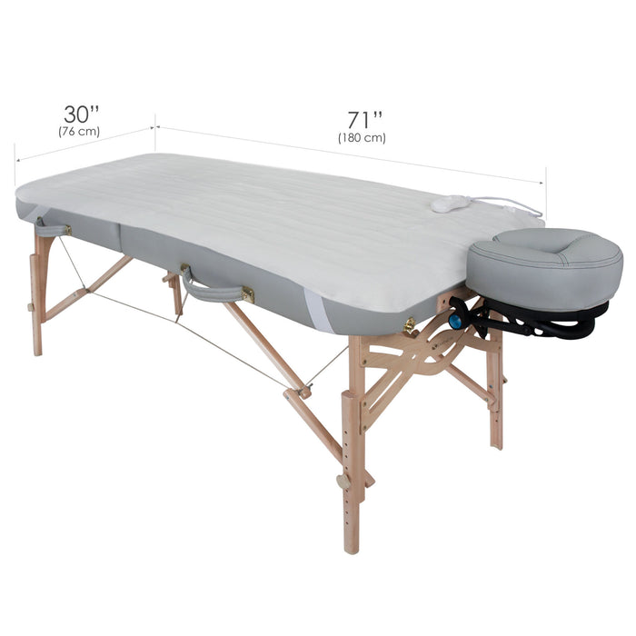 Bodyworker's Choice  Warmer Felt Lined Heating Pad on Massage Table