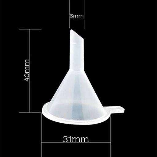Mini Plastic Funnels -10/pk dimension