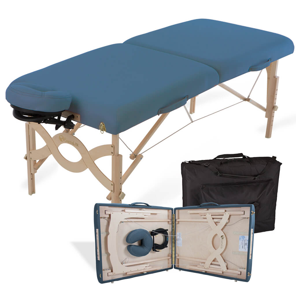 Earthlite AvalonXD Flat Top Portable Massage Table with Carry Bag