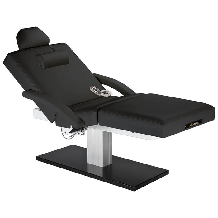 Earthlite Everest™ Spa Pedestal Electric Lift Electric Salon Top Spa Table Black and accessories