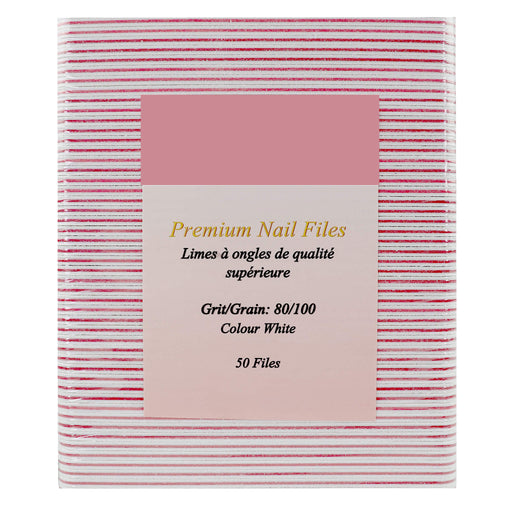 Nail Files Grit 80/100 , 50 pcs with label details