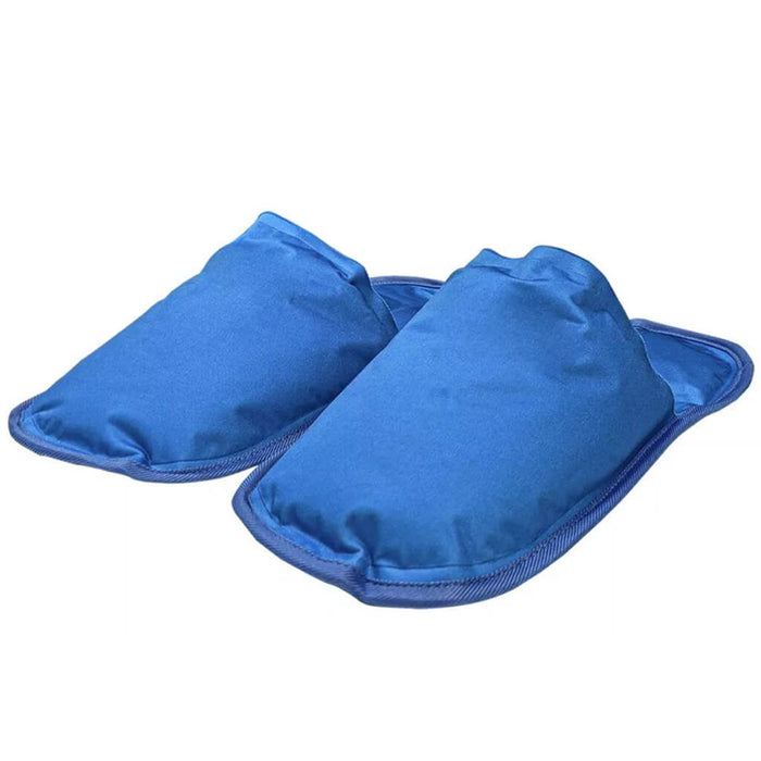 Medline Blue Adult Soft Knit Gripper Slippers - 1 Size Fits Most - 12 pairs