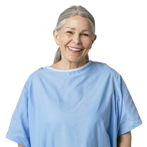 Patient Gown with Round Neck