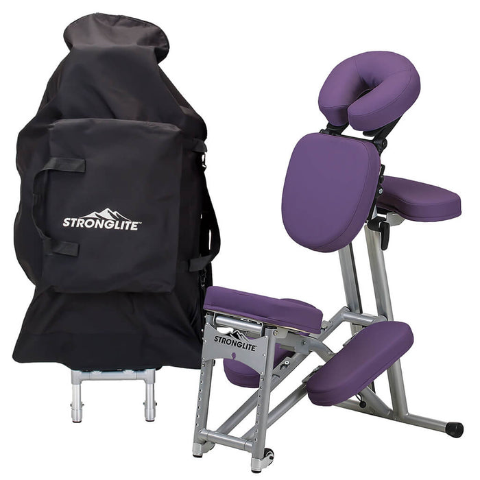 Stronglite ergo Pro  ll Portable Massage Chair Package Purple