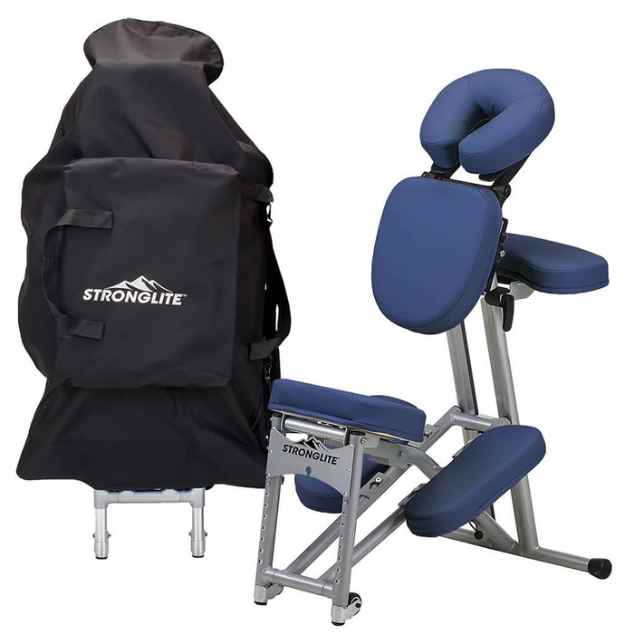Stronglite ergo Pro  ll Portable Massage Chair Package Royal blue